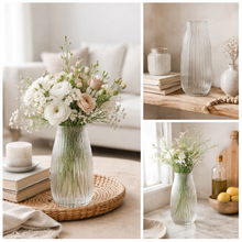Load image into Gallery viewer, Mila Tall Glass Vase | Decorative Flower Vase | Home Thyme