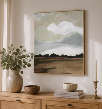 Load image into Gallery viewer, Tranquil Field Green Framed Canvas