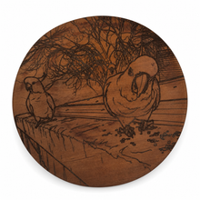 Load image into Gallery viewer, Handmade Engraved Cockatoo Wood Plate