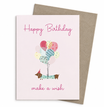 Load image into Gallery viewer, Happy Birthday Dachshund Card