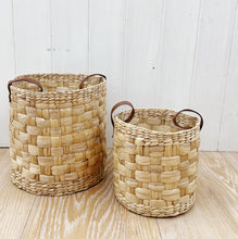 Load image into Gallery viewer, BASKET WEAVE BASKET W/HANDLES