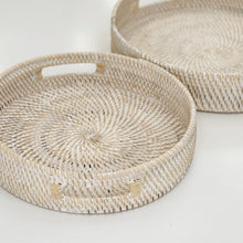 Load image into Gallery viewer, Rattan Round Tray