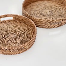 Load image into Gallery viewer, Rattan Round Tray
