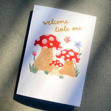 Load image into Gallery viewer, WELCOME LITTLE ONE MUSHROOM CARD