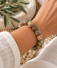 Load image into Gallery viewer, Natural Raw Stone Bracelet – Earthy Tones