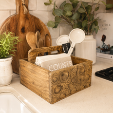 Load image into Gallery viewer, Hand Carved Cutlery Caddy