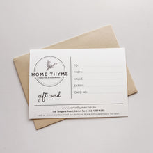 Load image into Gallery viewer, Home Thyme Gift Card | Homewares Gift Voucher
