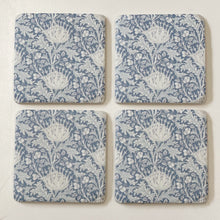 Load image into Gallery viewer, SET/4 BLUE PROTEA COASTERS