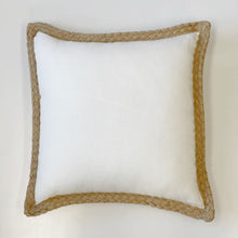 Load image into Gallery viewer, White Jute Linen Cushion