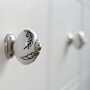 CERAMIC DRAWER KNOB - FLOWER