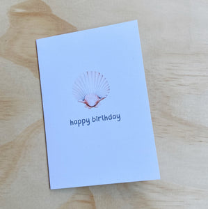 CLAM SHELL BIRTHDAY CARD