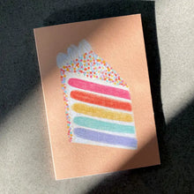 Load image into Gallery viewer, Mini Rainbow Cake Card
