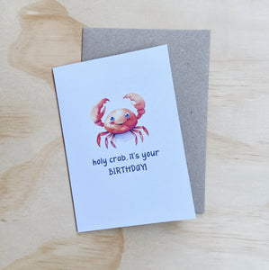 HOLY CRAB BIRTHDAY CARD