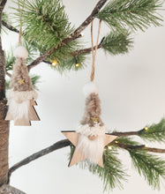 Load image into Gallery viewer, WOODEN TREE &amp; STAR ORNAMENT
