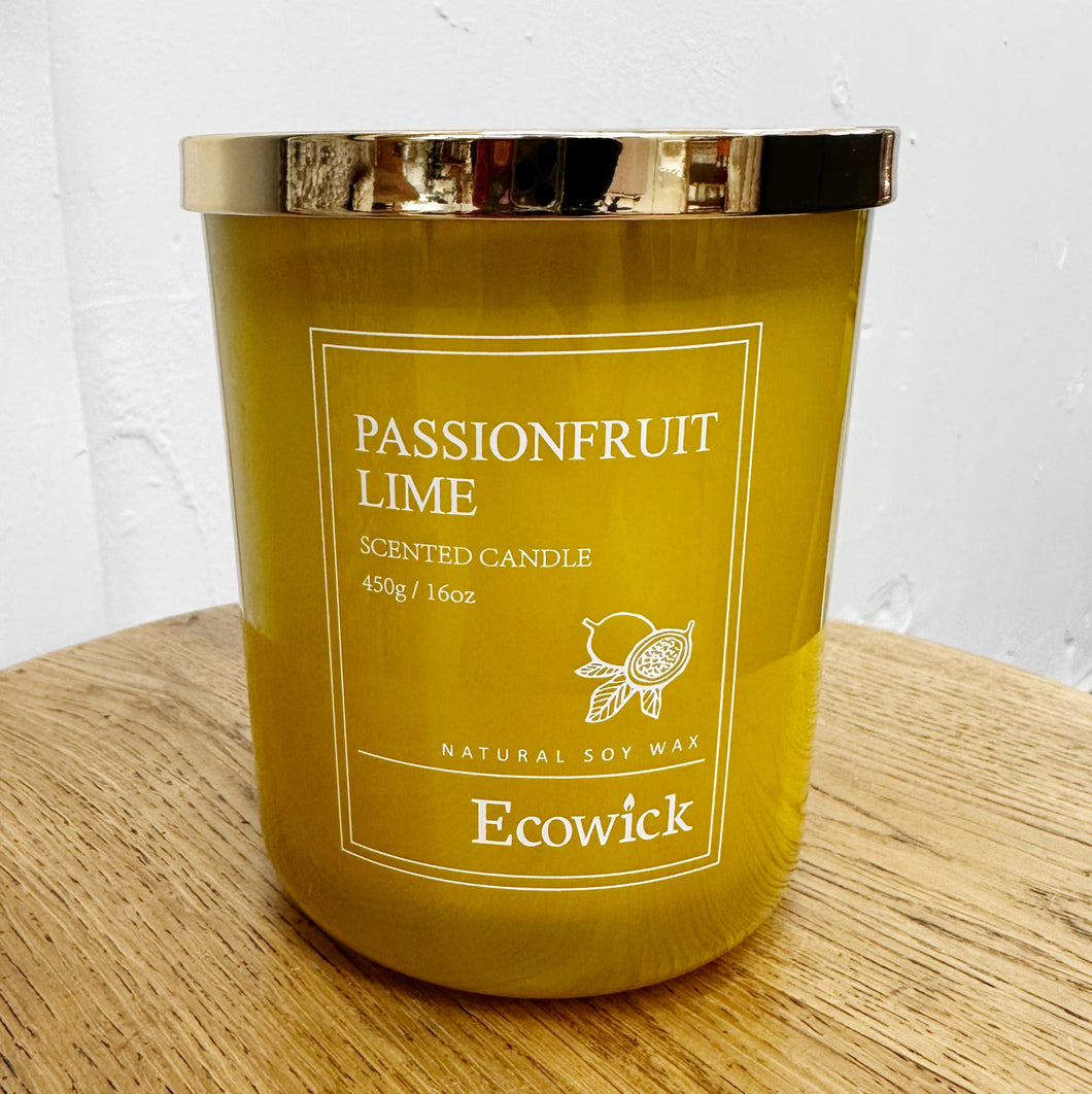 LARGE SOY CANDLE - PASSIONFRUIT AND LIME