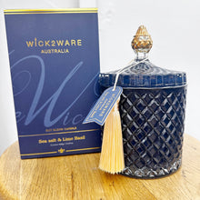 Load image into Gallery viewer, CRYSTAL JAR CANDLE - SEA SALT AND LIME BASIL
