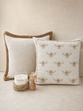 Load image into Gallery viewer, Embroided Bee Cushion

