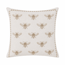 Load image into Gallery viewer, Embroided Bee Cushion
