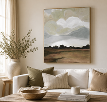 Load image into Gallery viewer, Tranquil Field Green Framed Canvas
