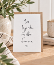 Load image into Gallery viewer, Two Legends Together Forever Card
