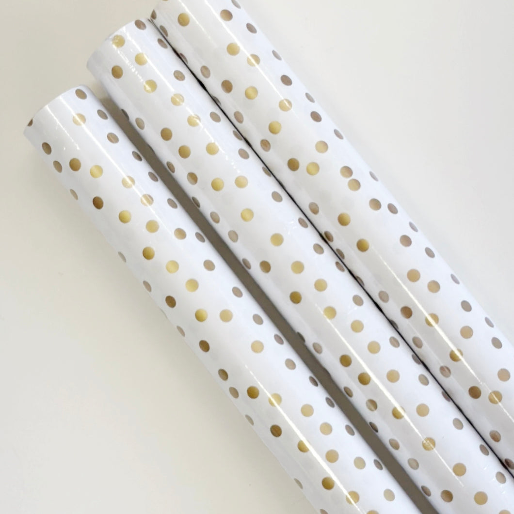 WRAPPING PAPER - GOLD DOTS