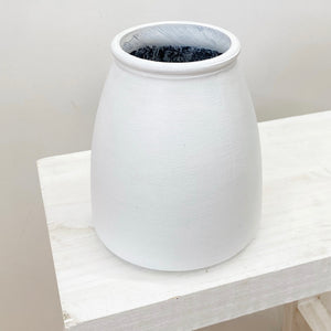 MATTE WHITE VASE - 15CM
