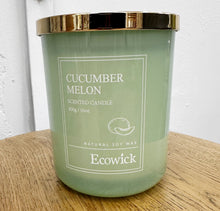 Load image into Gallery viewer, LARGE SOY CANDLE - CUCUMBER MELON
