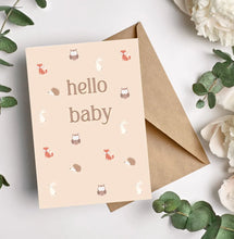 Load image into Gallery viewer, WOODLANDS HELLO BABY CARD

