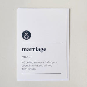 MARRIAGE CARD