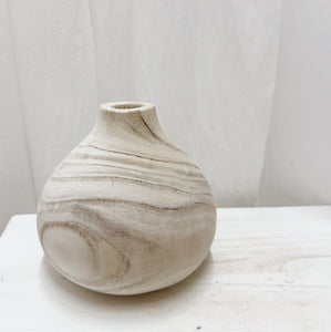 WOODEN BULB VASE