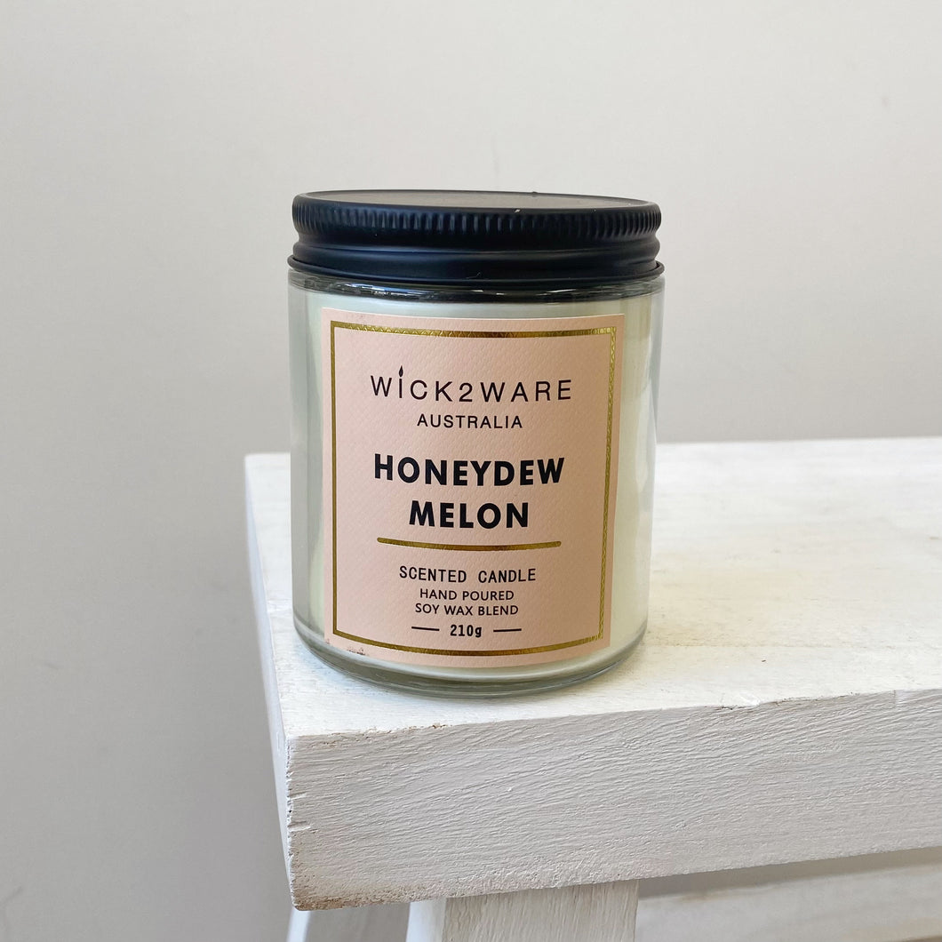 GLASS CANDLE - HONEYDEW MELON