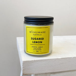 GLASS CANDLE - SUGARED LEMON