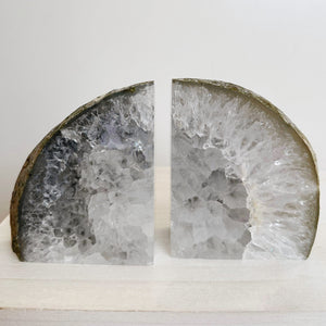 CRYSTAL BOOKENDS - AGATE NATURAL