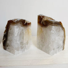 Load image into Gallery viewer, AGATE CRYSTAL BOOKENDS - NATURAL
