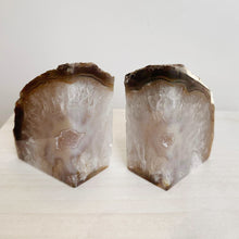 Load image into Gallery viewer, AGATE CRYSTAL BOOKENDS - NATURAL/PURPLE

