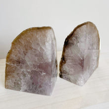 Load image into Gallery viewer, AGATE CRYSTAL BOOKENDS - PURPLE
