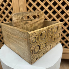 Load image into Gallery viewer, Hand Carved Cutlery Caddy
