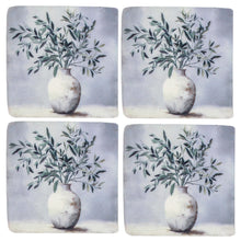 Load image into Gallery viewer, Set of 4 Olive Coasters | Resin &amp; Cork Drink Coasters
