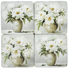 Load image into Gallery viewer, Floral drink coasters set protect tables

