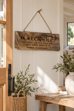 Load image into Gallery viewer, Wooden Welcome Sign
