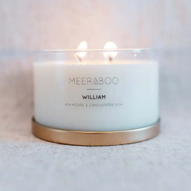WILLIAM CANDLE- GOLD LID