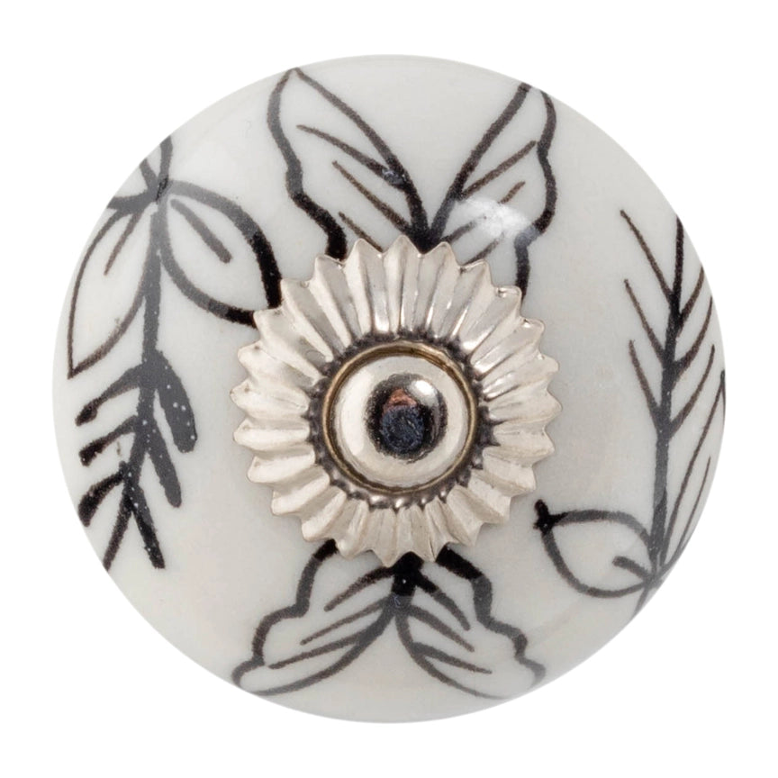 CERAMIC DRAWER KNOB - FLOWER
