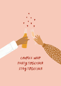 COUPLES WHO PARTY CARD