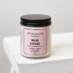 GLASS CANDLE - ROSE LYCHEE