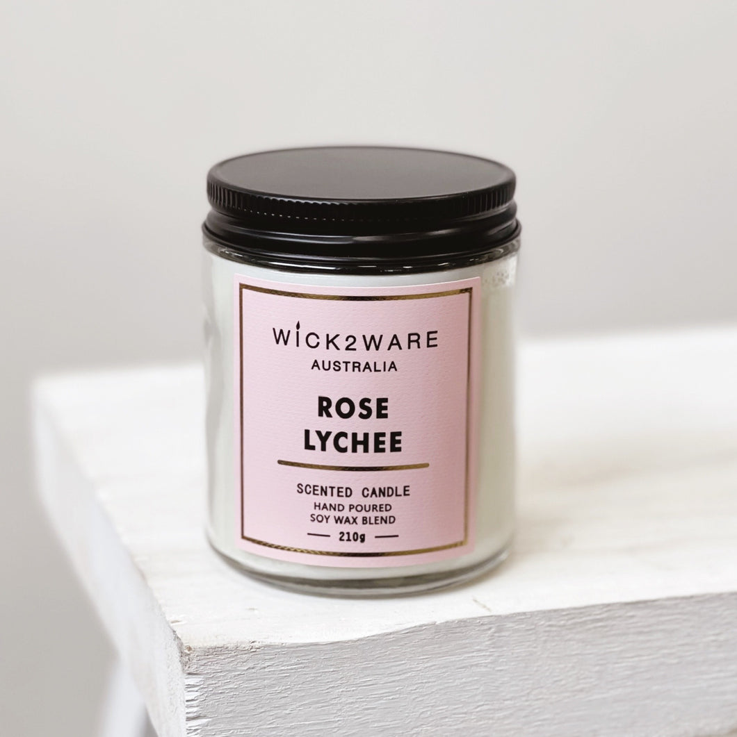 GLASS CANDLE - ROSE LYCHEE