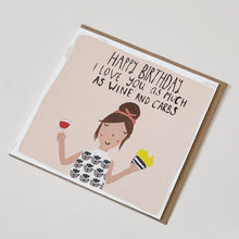 Load image into Gallery viewer, WINE AND CARBS CARD
