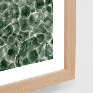AERIAL SHALLOWS FRAMED PRINT