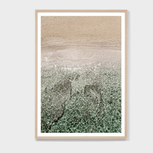 AERIAL SHALLOWS FRAMED PRINT