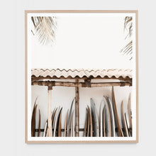 Load image into Gallery viewer, SURFBOARD LINEUP FRAMED PRINT
