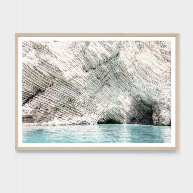 MEDITERRANEAN ROCK FACE FRAMED PRINT